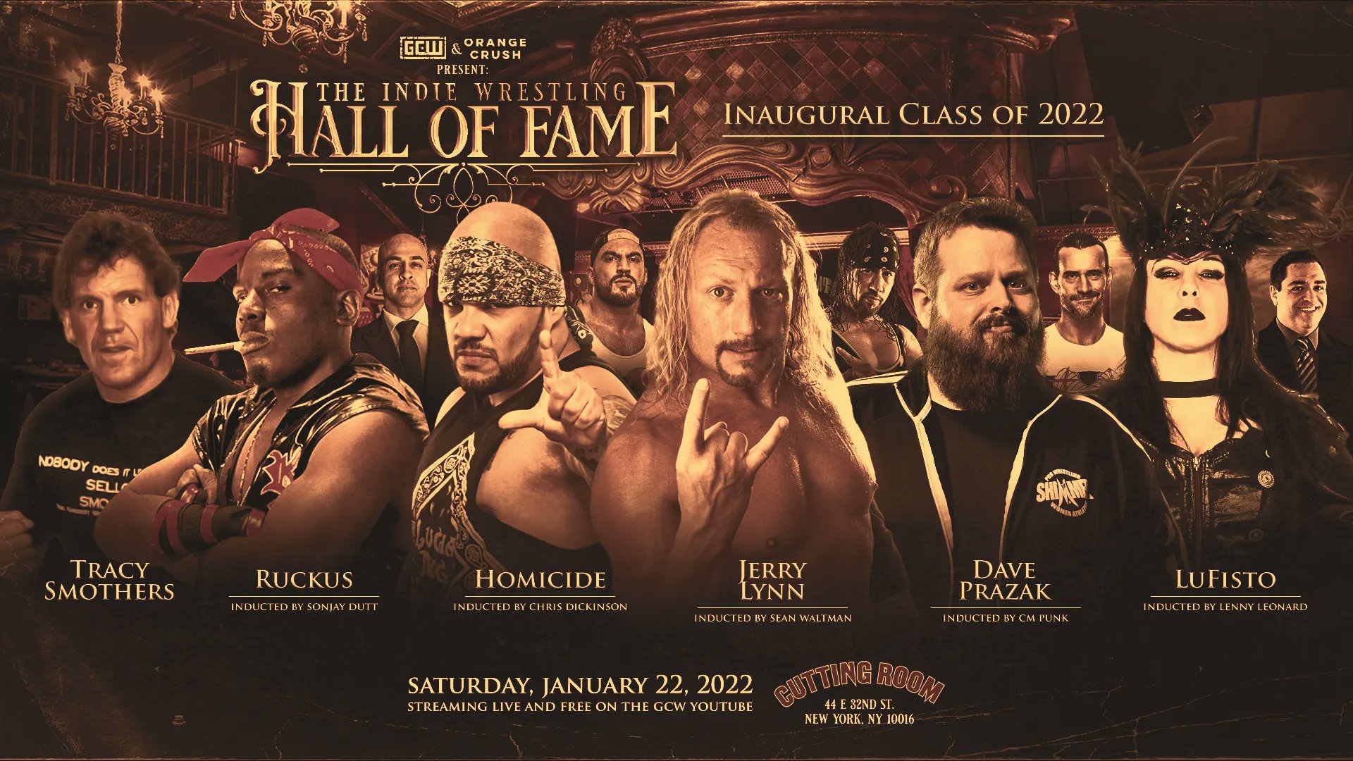 Il poster ufficiale della Indie Wrestling HOF (Foto: GCW)